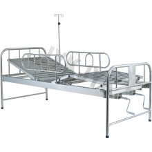Stainless Steel Two Functions Manual Bed Hospital Bed